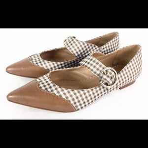 Anthropologie Magro Cardona Clavel gingham flats
